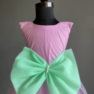 Lavender frock with Big bow Item : NZD-010 - Image 3