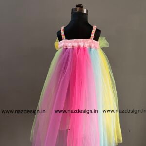 Multicolored frock for girls : NZD-0014 - Image 3