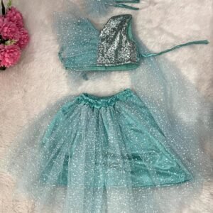 Baby Girls Party(Festive) Top Skirt (Sky Blue) : NZD-0030