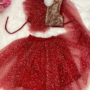 Baby Girls Party(Festive) Top Skirt (Red) : NZD-0029
