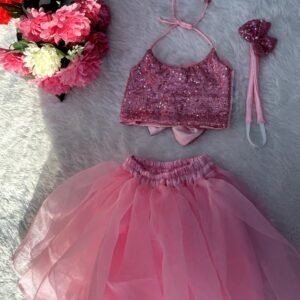 Baby Girls Party(Festive) Top Skirt (Pink) : NZD-0032