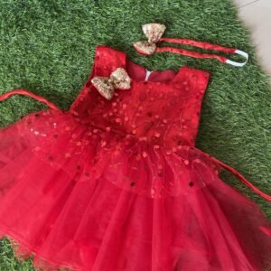 Red frock | Party wear Frock collection : NZD-0021 - Image 1