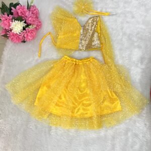 Baby Girls Party(Festive) Top Skirt (Yellow) : NZD-0028