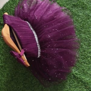 Wine colour Party wear frock collection |Birthday wear frock : NZD-001090 - Image 2