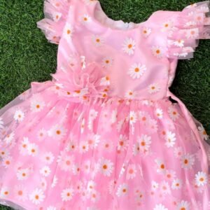 Pink colour Party wear frock collection |Birthday wear frock : NZD-001091 - Image 1