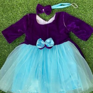 Purple & blue colour Party wear frock collection |Birthday wear frock | Nazdesign : NZD-0010131 - Image 1
