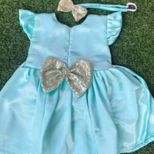 Sky Blue colour Party wear frock collection |Birthday wear frock | Nazdesign : NZD-0010133 - Image 2