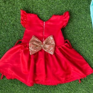 Red colour Party wear frock collection |Birthday wear frock | Nazdesign : NZD-0010134 - Image 2