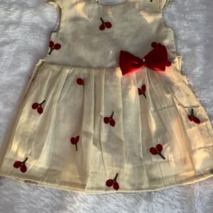 Kora cotton with red heart frocks for girls : NZD- 0010141