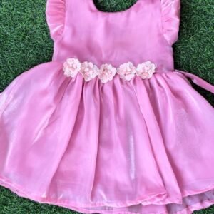 Pink colour Jimmy choo fabric frocks for girls : NZD- 0010144 - Image 1