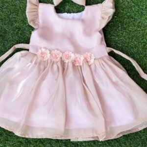 Beige colour Jimmy choo fabric frocks for girls : NZD- 0010145