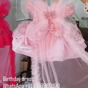 Baby Pink colour designer Partywear Frock collection: NZD-BD-0001002 - Image 4