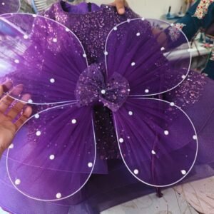 Purple colour designer Partywear Frock collection: NZD-BD-0001003 - Image 4