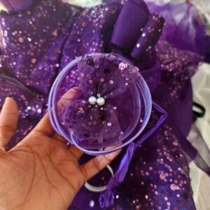 Purple colour designer Partywear Frock collection: NZD-BD-0001003 - Image 6