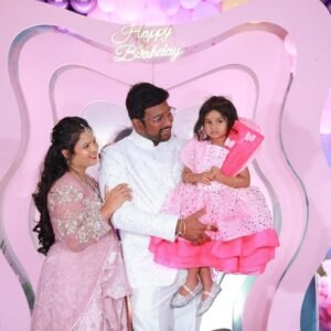 Baby pink and barbie colour combination designer Partywear Frock collection: NZD-BD-0001004 - Image 2