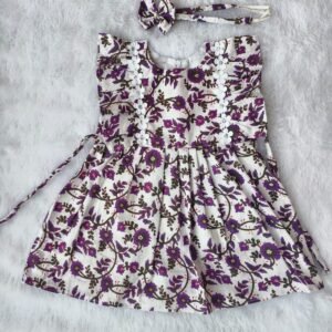 Daily wear frock Cotton fabric : NZD-D00012632 - Image 1